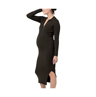 Ripe Maternity Sammy Knit Polo Nursing Dress Ivy