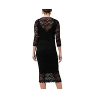 Ripe Maternity Eve Lace Nursing Dress Black