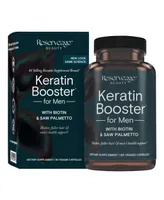 Reserveage Keratin Hair Booster for Men, Helps Block Dht to Reduce Baldness by Supporting Hair Growth with Saw Palmetto, Biotin, and Beta Sitosterol,