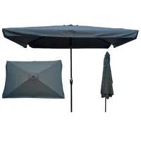 Simplie Fun 10 X 6.5FT Rectangular Patio Umbrella Outdoor Market Umbrellas With Crank And Push Button