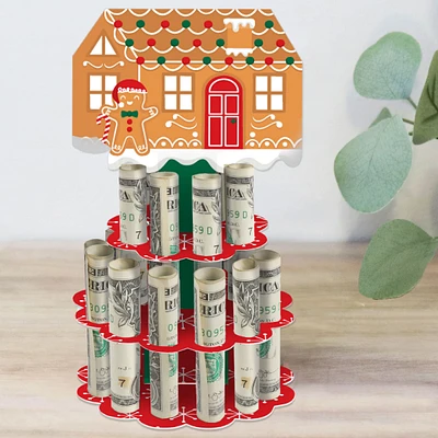 Big Dot of Happiness Gingerbread Christmas - Gingerbread Man Holiday Party Money Holder - Cash Cake