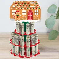 Big Dot of Happiness Gingerbread Christmas - Gingerbread Man Holiday Party Money Holder - Cash Cake