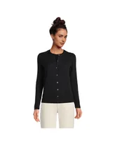 Lands' End Women's Fine Gauge Cotton Cardigan Sweater