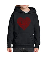 La Pop Art Girls Love Yourself Word Hooded Sweatshirt