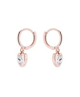 Ted Baker Jewelry Hanniy: Crystal Heart Huggie Earrings For Women