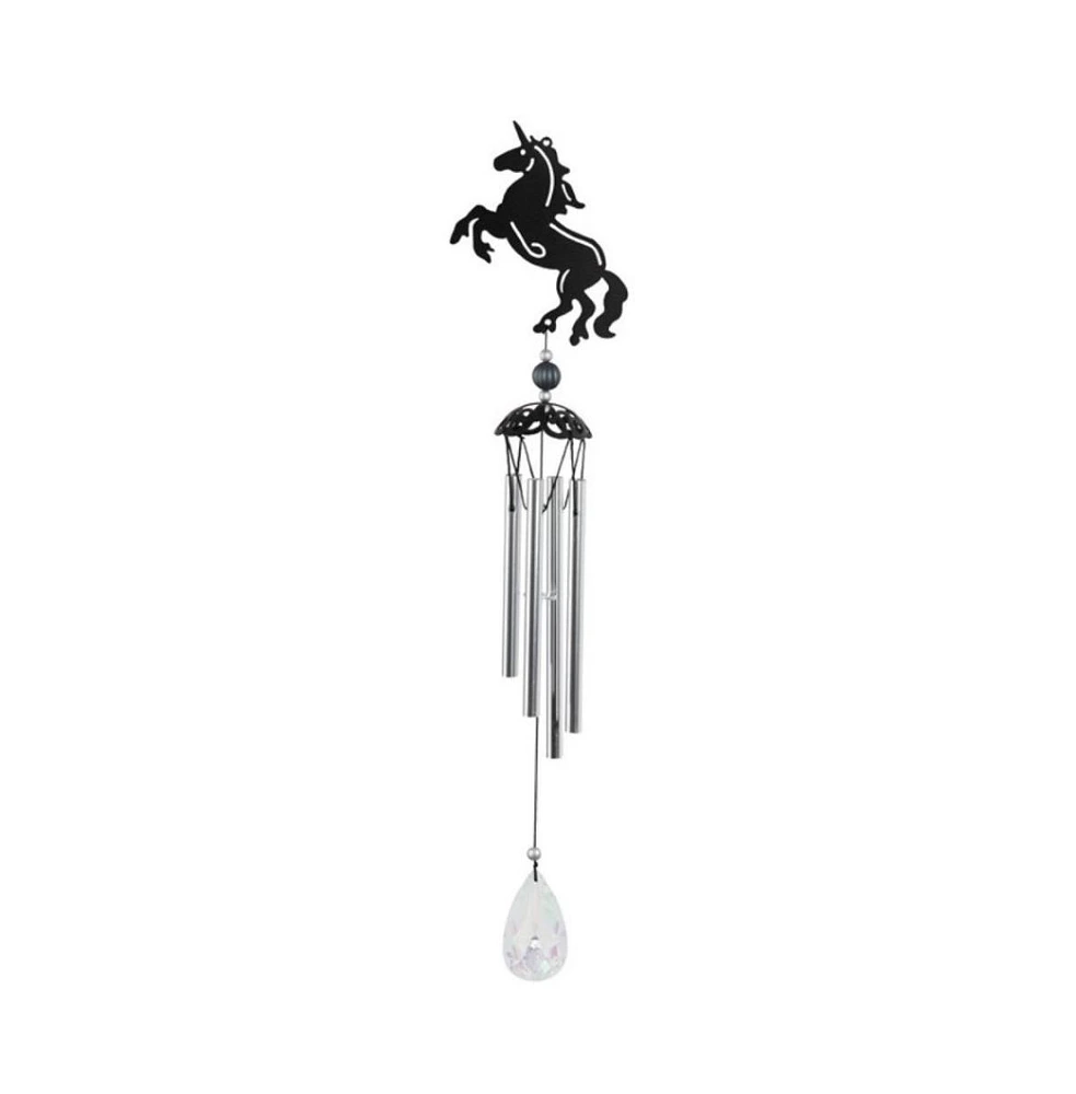 25" Long Metal Black Horse Wind Chime