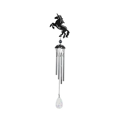25" Long Metal Black Horse Wind Chime