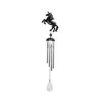 25" Long Metal Black Horse Wind Chime