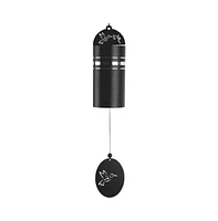 22" Long Metal Black Tube Hummingbird Wind Chime