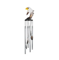 23" Long Eagle Round Top Wind Chime Wild Animal