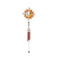 33" Long Copper Gem Moon and Sun Wind Chime