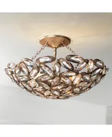 Franklin Iron Works Viera Luxury Close To Ceiling Light Semi