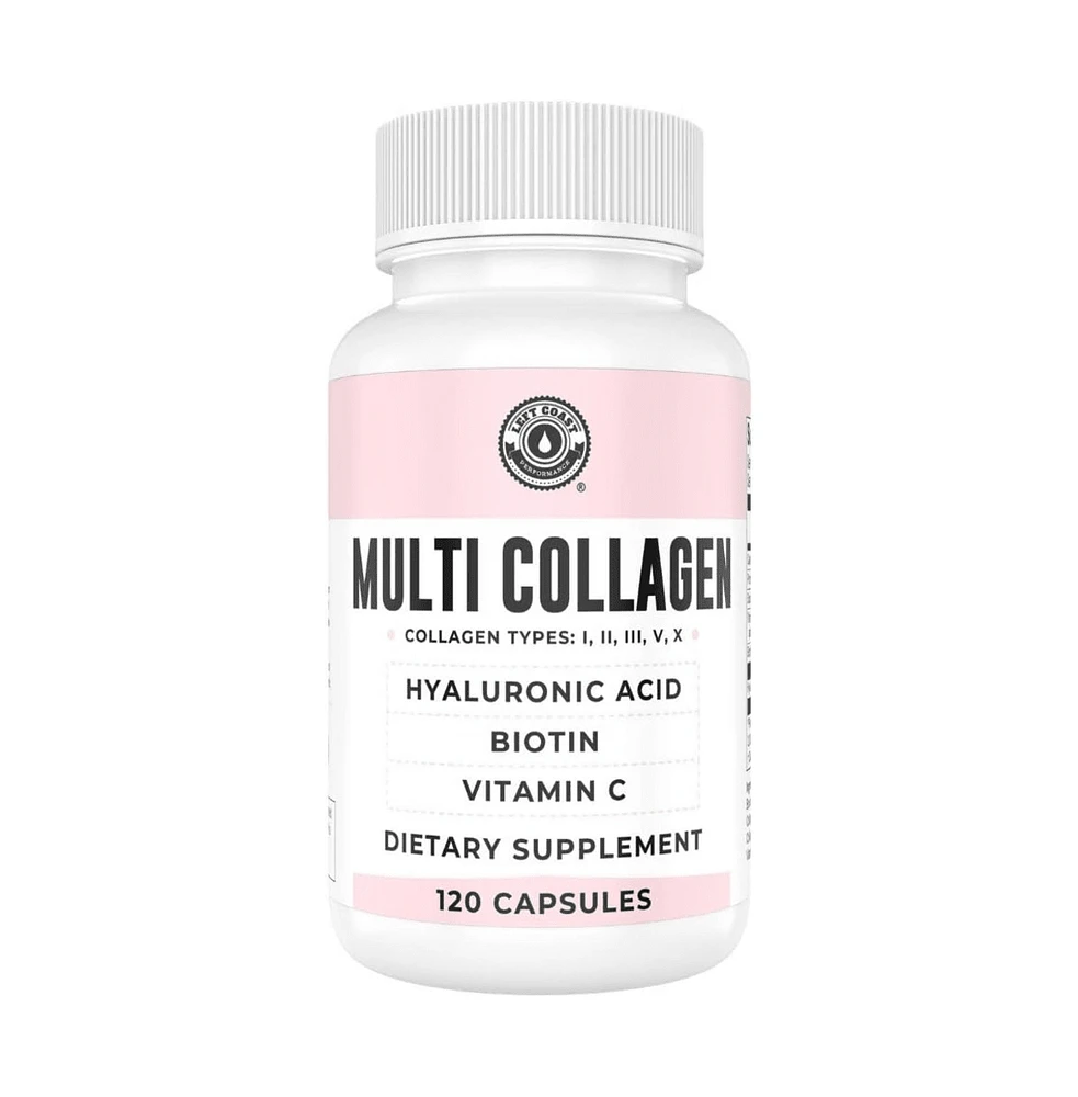 Left Coast Performance Multi Collagen Capsules, Collagen for Skin, Hair, Nails and Joint Health Supplement, 120ct