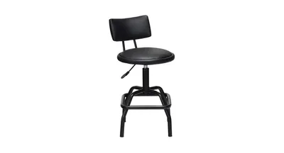 Adjustable Swivel Vintage Pu Leather Bar Stool