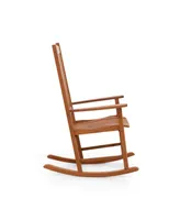 Furniture of America 45" Solid Eucalyptus Wood Outdoor Patio Rocking Chair