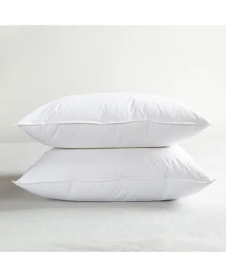 Bokser Home 2 Pack Soft White Duck Feather & Down Bed Pillow