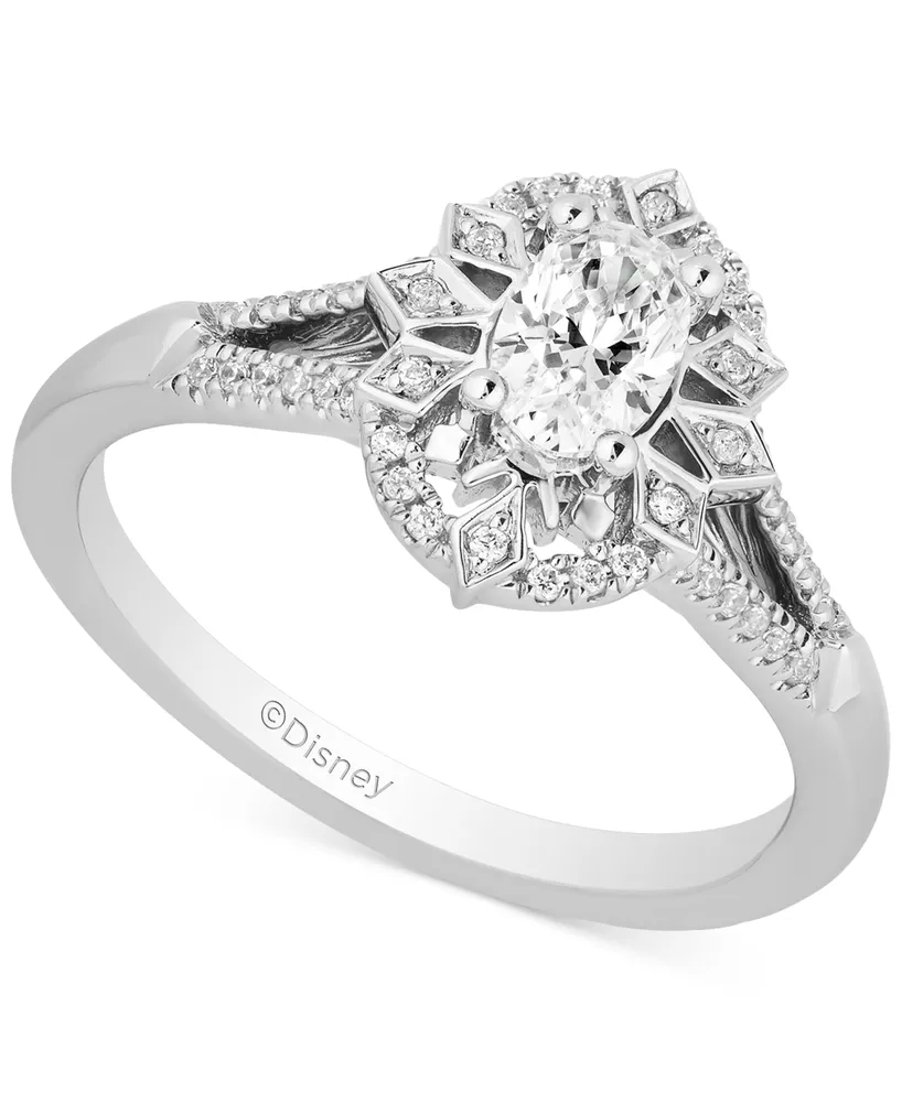 Zales Previously Owned - Enchanted Disney Jasmine 1 CT. T.w. Diamond Three  Stone Engagement Ring in 14K White Gold | CoolSprings Galleria