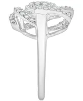 Wrapped in Love Diamond Ring, 14k White Gold Diamond Pave Knot Ring (1 ct. t.w.), Created for Macy's