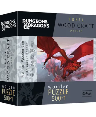 Trefl Wood Craft 500 Plus 1 Piece Wooden - Ancient Red Dragon Puzzle