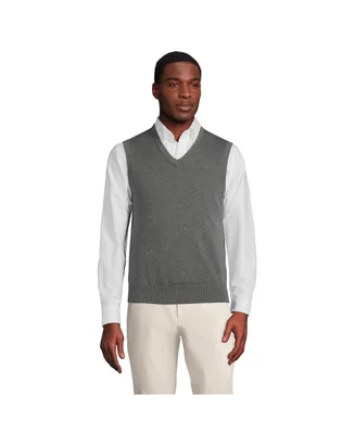 Lands' End Men's Fine Gauge Supima Cotton Sweater Vest