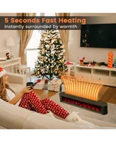 Costway 1400W Electric Baseboard Heater Convection Space Heater with Realistic 3D Flame