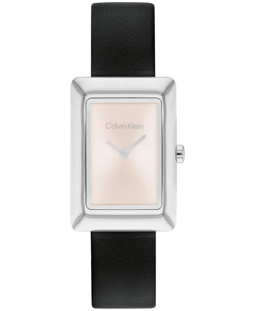 Calvin Klein Women's Two Hand Leather Strap Watch 22.5mm