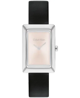 Calvin Klein Women's Two Hand Leather Strap Watch 22.5mm