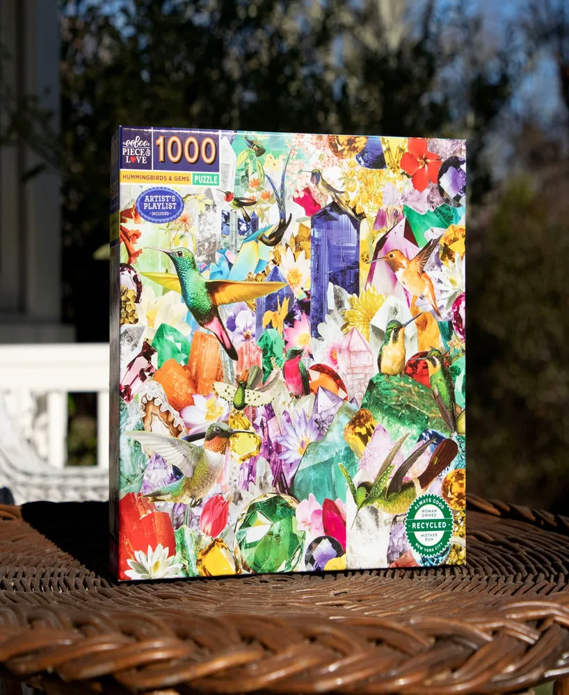 Eeboo Hummingbirds and Gems Jigsaw Puzzle