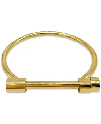 Adornia 14k Gold-Plated Screw Closure Bangle Bracelet