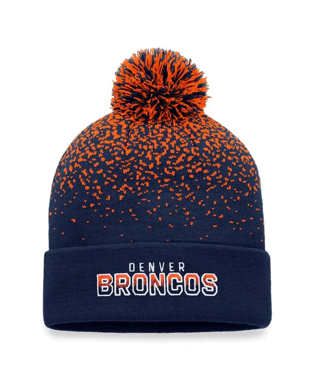 Men's Fanatics Branded Navy Denver Broncos Iconic Camo Cuffed Knit Hat with  Pom