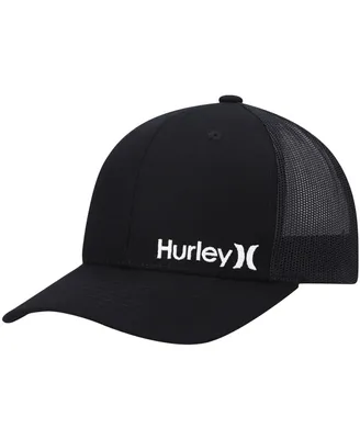 Men's Hurley Black Corp Staple Trucker Snapback Hat