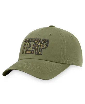 Men's Top of the World Olive Maryland Terrapins Oht Military-Inspired Appreciation Unit Adjustable Hat
