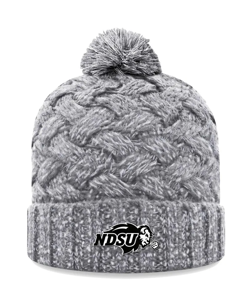 Women's Top of the World Heather Gray Ndsu Bison Arctic Cuffed Knit Hat with Pom