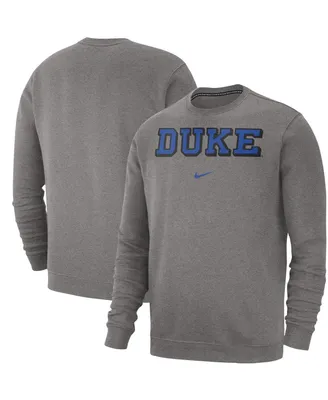 Men's Nike Heather Gray Duke Blue Devils Club Fleece Sweatshirt