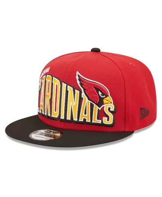 Men's New Era Cardinal, Black Arizona Cardinals Wordmark Flow 9FIFTY Snapback Hat