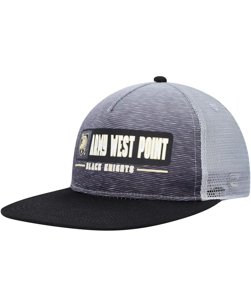 Men's Colosseum Black, Gray Army Black Knights Snapback Hat