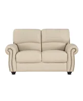 White Label Camryn 63" Leather Match Love Seat