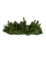 Kurt Adler 24" Pre-Lit Warm Led Noble Fir Wreath