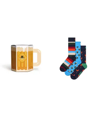 Happy Socks Wurst and Beer Gift Set, Pack of 3