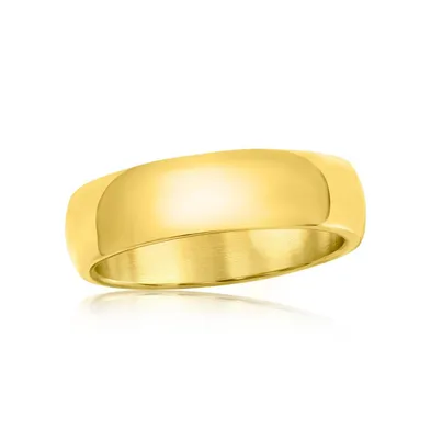 Stainless Steel Polished Ring - Gold Plated