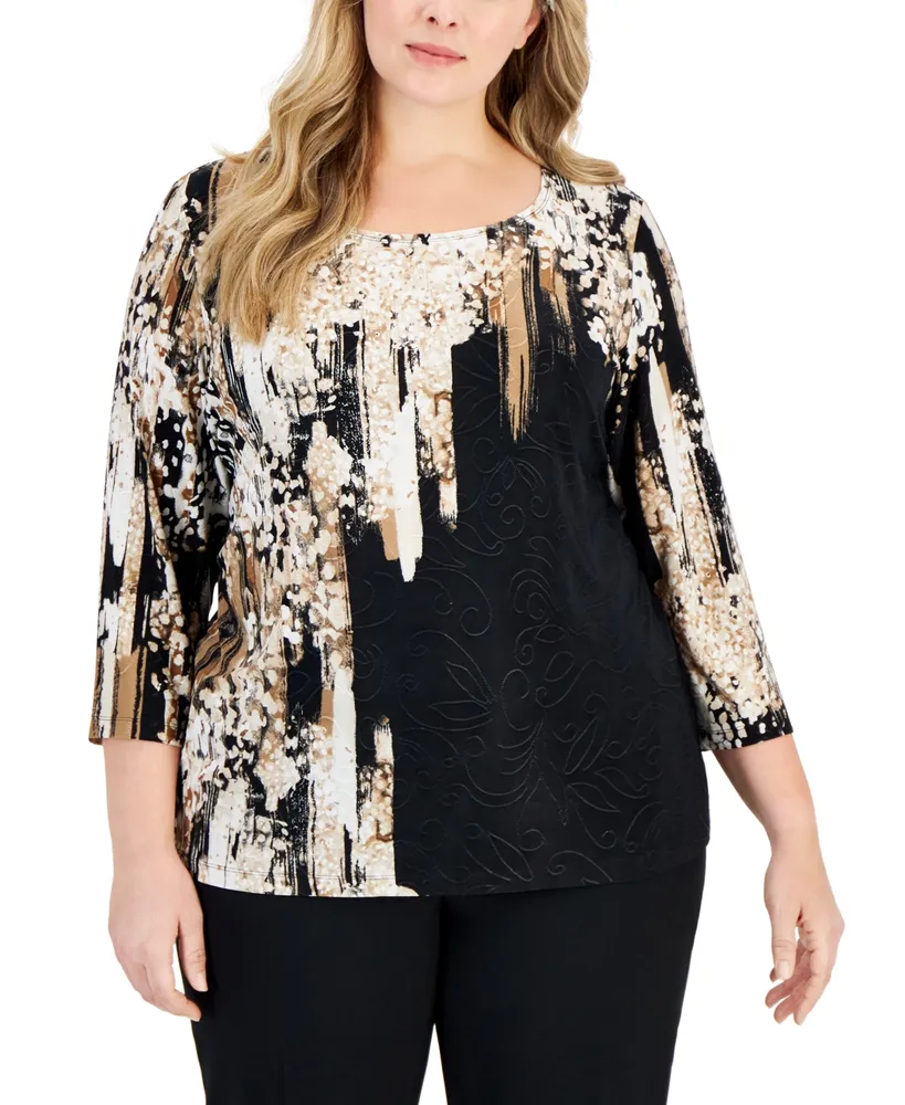 JM Collection Sequin Tunic Tops for Women