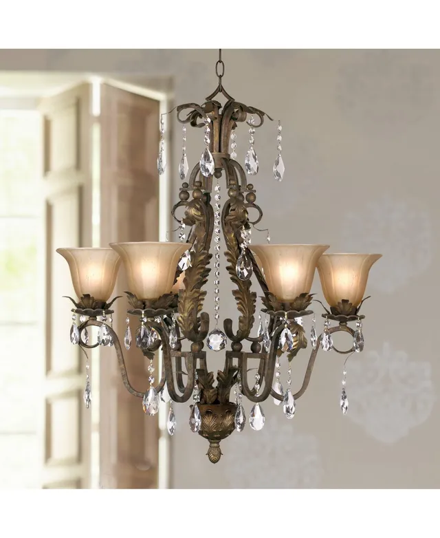 Wallingford Antique Brass Gold Chandelier Lighting 16 Wide Clear