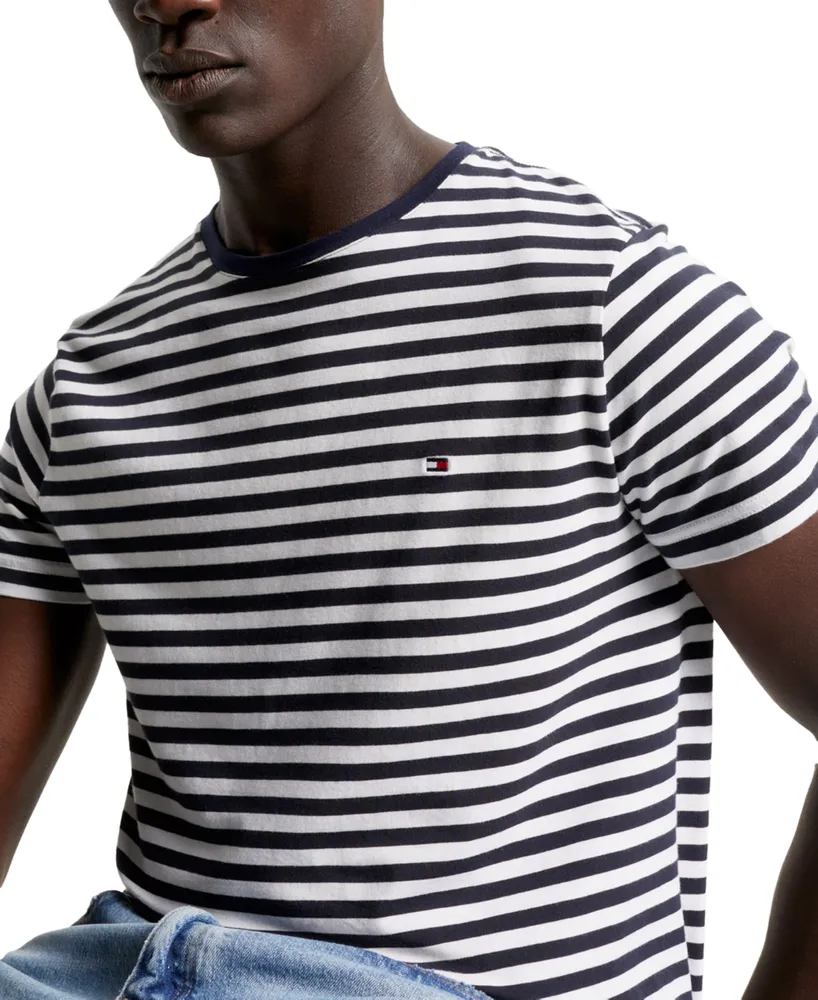 Tommy Hilfiger Men's Th Flex Slim-Fit Striped T-Shirt