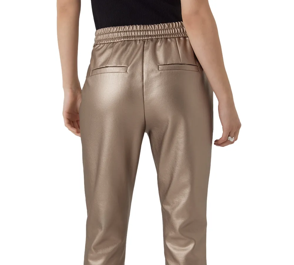 Vero Moda Women's Faux-Leather Pull-On Pants