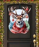 Designocracy Christmas Mood Christmas Door Decor Wooden Wall Decor G. DeBrekht