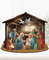 Designocracy Nativity Scene Village 12" Christmas Nativity Mantel Decor G. DeBrekht