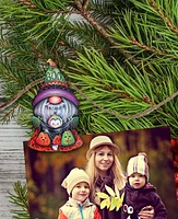 Designocracy Holiday Wooden Clip-On Ornaments Pumpkin, Scarecrow, Gnome Set of 6 J. Mills-Price