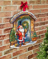 Designocracy Joyful Moments at the Christmas Wooden Door Decor Wall Decor G. DeBrekht