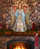 Designocracy Elegant Angel of Hope Christmas Wooden Door Decor Door Hanger G. DeBrekht