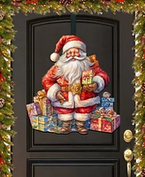 Designocracy The Joy of Giving Christmas Wooden Door Decor Wall Decor G. DeBrekht